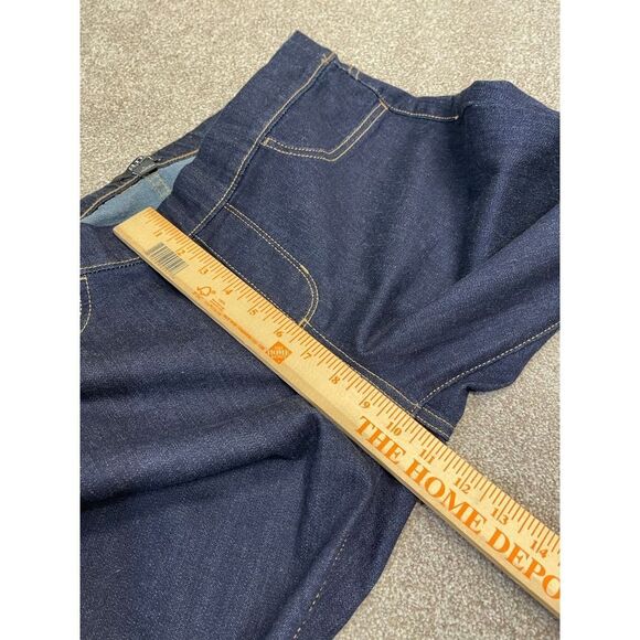 a.n.a a new approach womens pull on jeans sz Large dark wash stretch denim - Picture 7 of 12